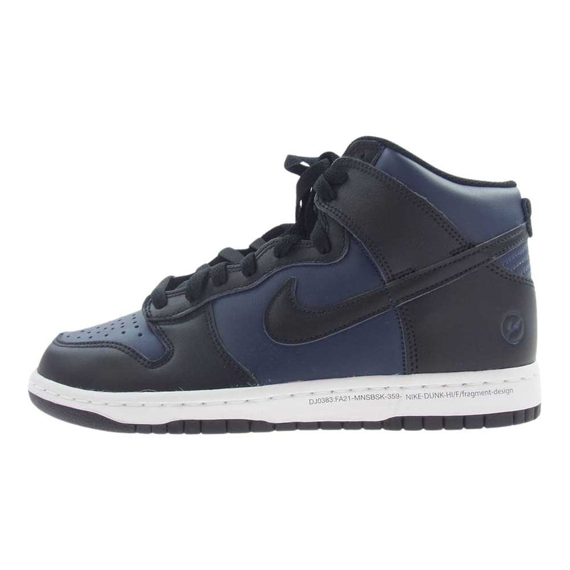 NIKE ナイキ DJ0383-400 × Fragment フラグメント Dunk High Tokyo ダンク ハイ 東京 スニーカー ブラック系 ネイビー系 26cm【新古品】【未使用】【中古】