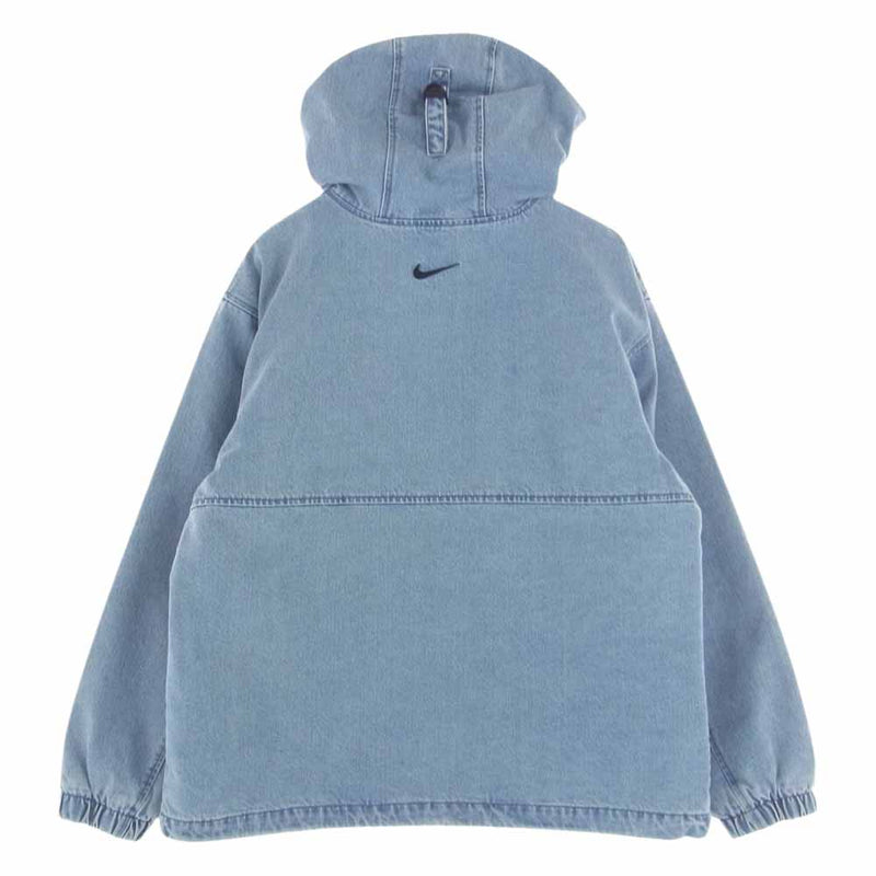 Supreme シュプリーム 22AW DN3245-469 × NIKE ACG ナイキ Denim Pullover デニム プルオーバ― ハーフジップ パーカー フーディー ライトブルー系 S【美品】【中古】