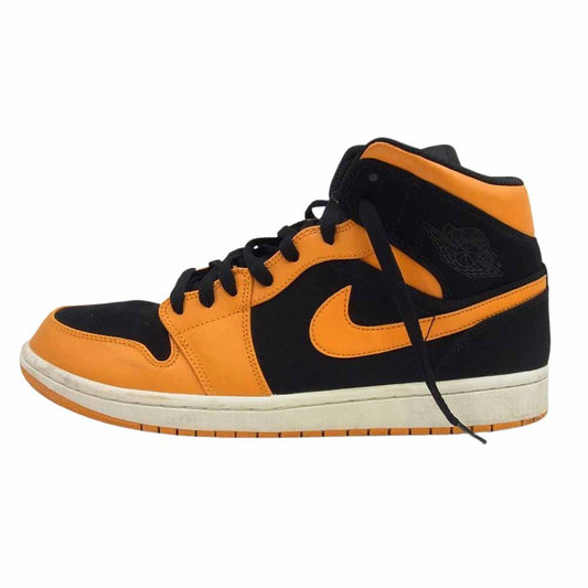 NIKE ナイキ CZ0790-801 Air Jordan 1 Mid Black Orange Peel エアジョ－ダン ワン ハイ スエード オレンジ系 ブラック系 US11【中古】