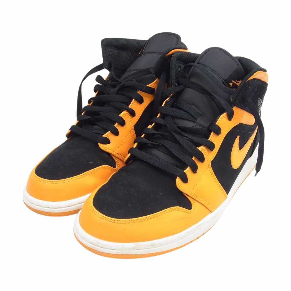 NIKE ナイキ CZ0790-801 Air Jordan 1 Mid Black Orange Peel エアジョ－ダン ワン ハイ スエード オレンジ系 ブラック系 US11【中古】