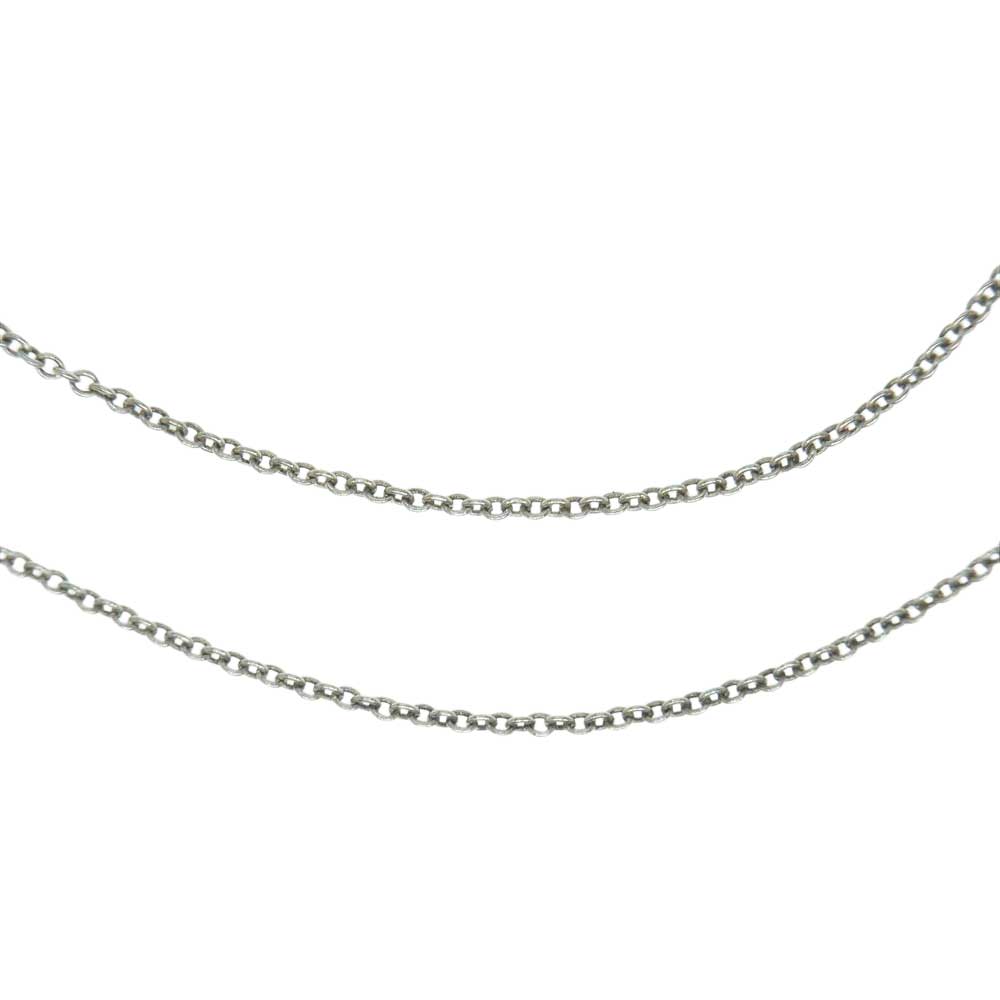TIFFANY&Co. ティファニー フォールド ハート ネックレス シルバー系