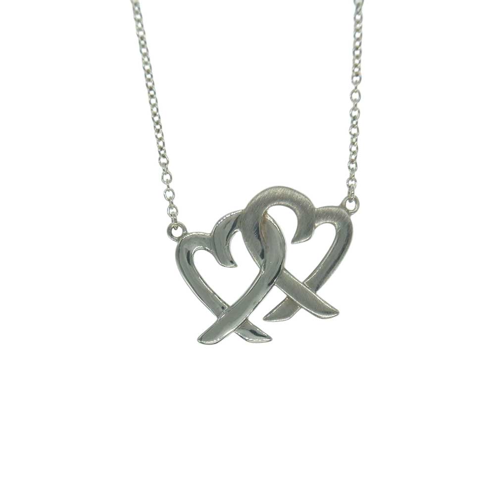 TIFFANY&Co. ティファニー パロマピカソ ラビングハート インターロッキング ペンダント ネックレス シルバー系【中古】