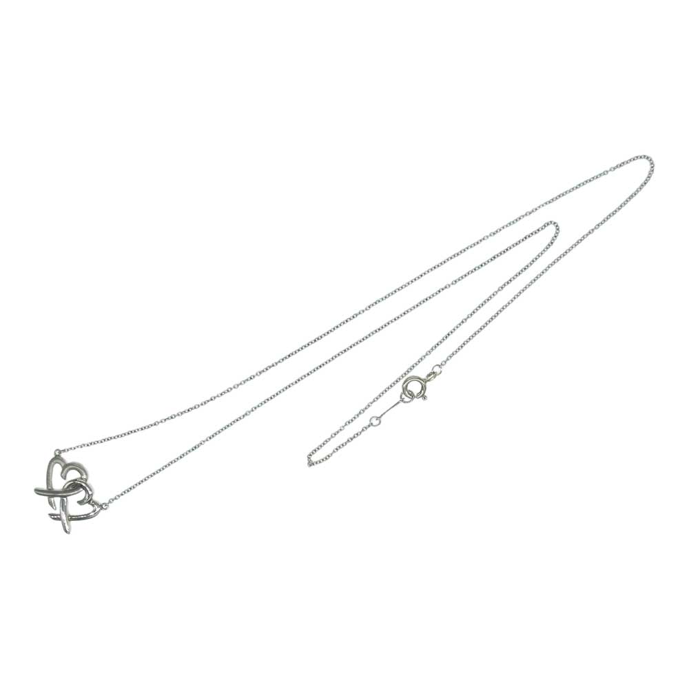 TIFFANY&Co. ティファニー パロマピカソ ラビングハート インターロッキング ペンダント ネックレス シルバー系【中古】