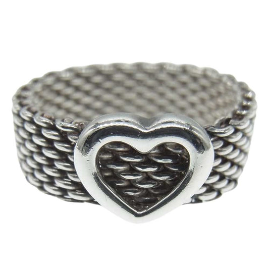 TIFFANY&Co. ティファニー サマセット メッシュ ハート モチーフ リング シルバー系 15号【中古】
