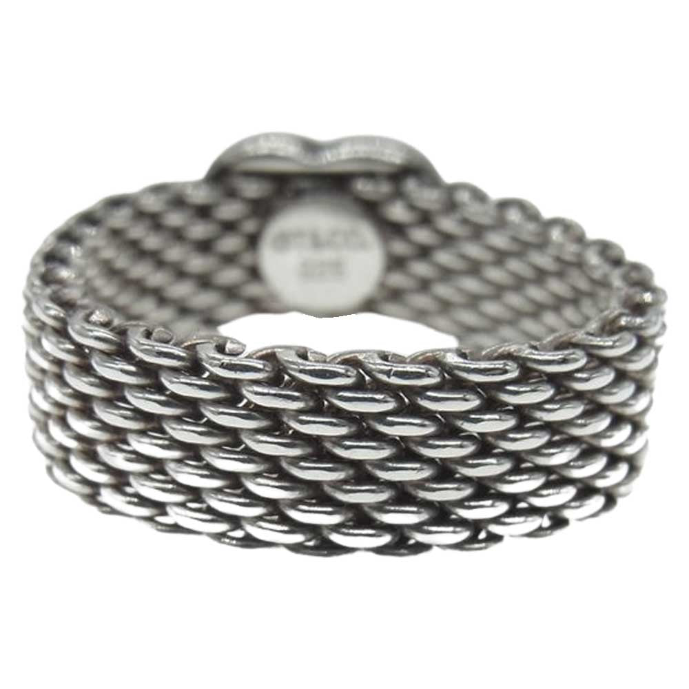 TIFFANY&Co. ティファニー サマセット メッシュ ハート モチーフ リング シルバー系 15号【中古】