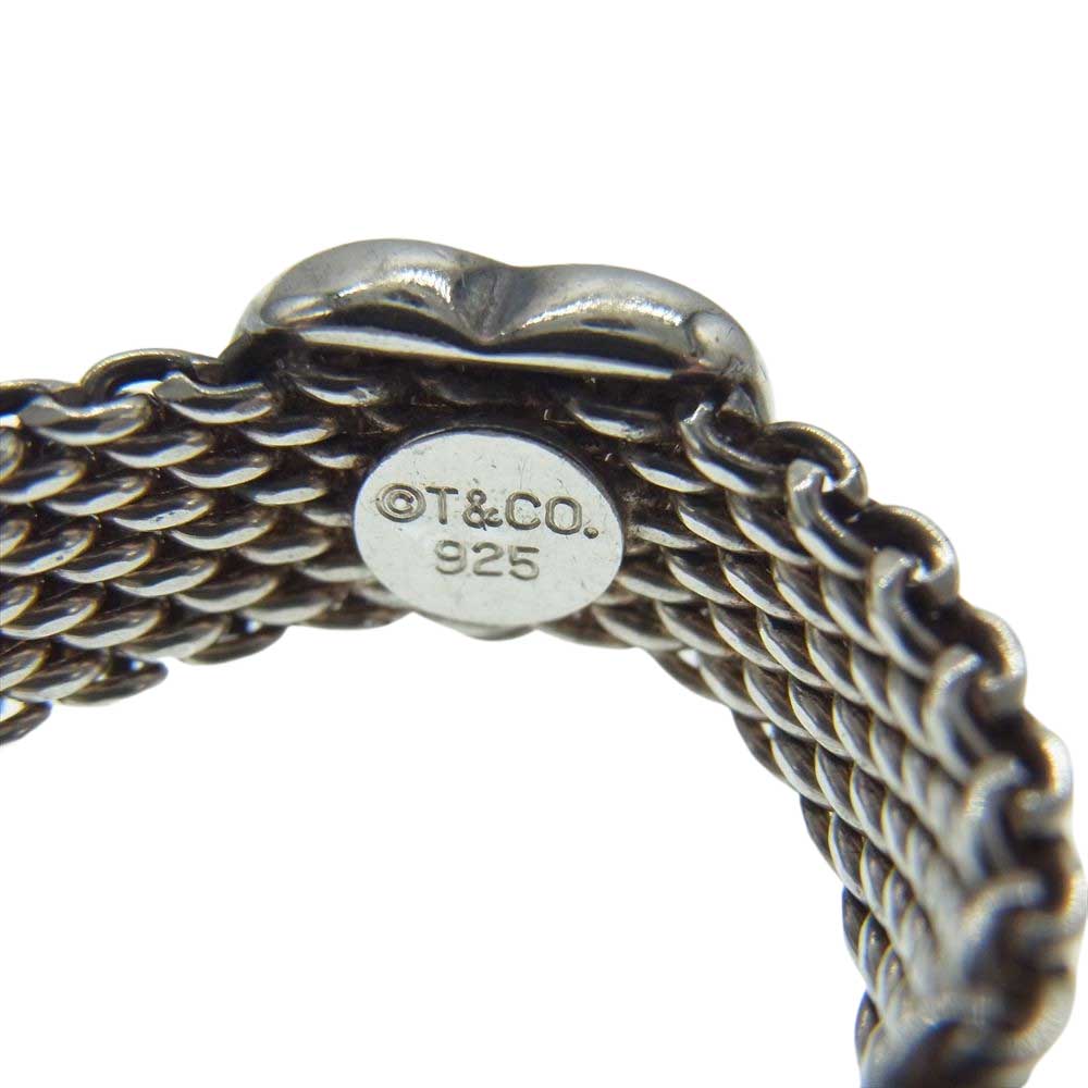 TIFFANY&Co. ティファニー サマセット メッシュ ハート モチーフ リング シルバー系 15号【中古】