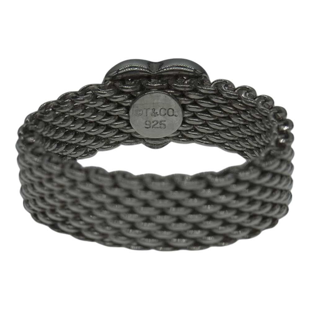 TIFFANY&Co. ティファニー サマセット メッシュ ハート モチーフ リング シルバー系 15.5号【中古】