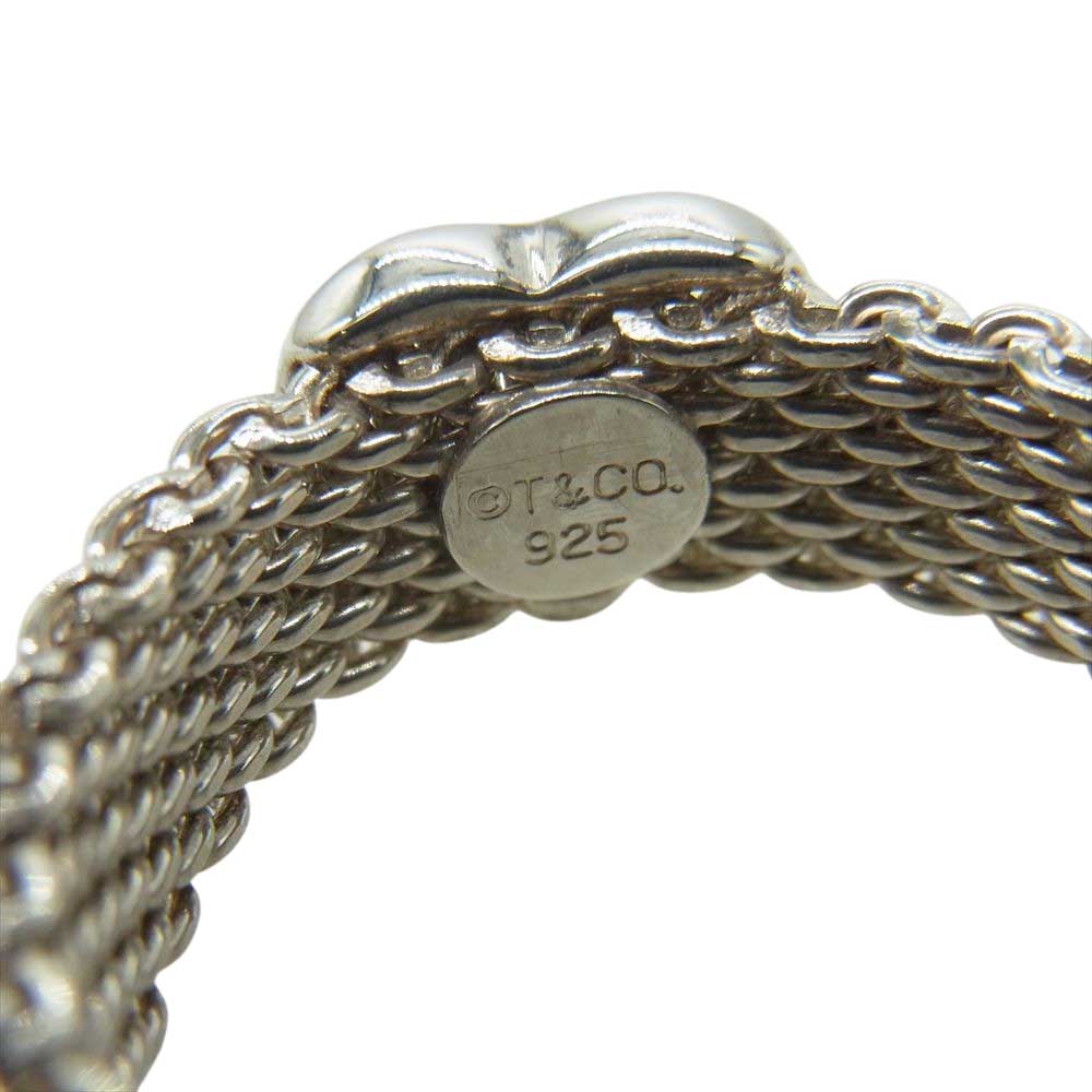 TIFFANY&Co. ティファニー サマセット メッシュ ハート モチーフ リング シルバー系 15.5号【中古】