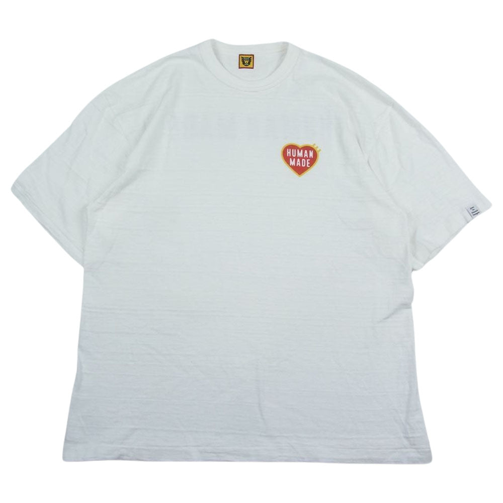 HUMAN MADE ヒューマンメイド 23SS HM26TE011 GRAPHIC T-SHIRT #11 ハートロゴ 半袖 Tシャツ ホワイト系 2XL【美品】【中古】