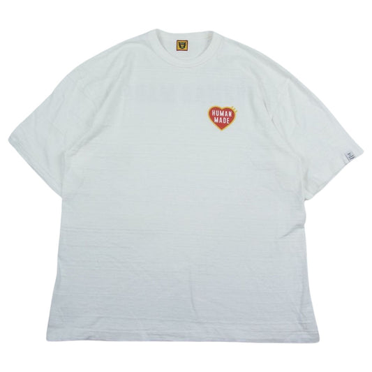 HUMAN MADE ヒューマンメイド 23SS HM26TE011 GRAPHIC T-SHIRT #11 ハートロゴ 半袖 Tシャツ ホワイト系 2XL【美品】【中古】