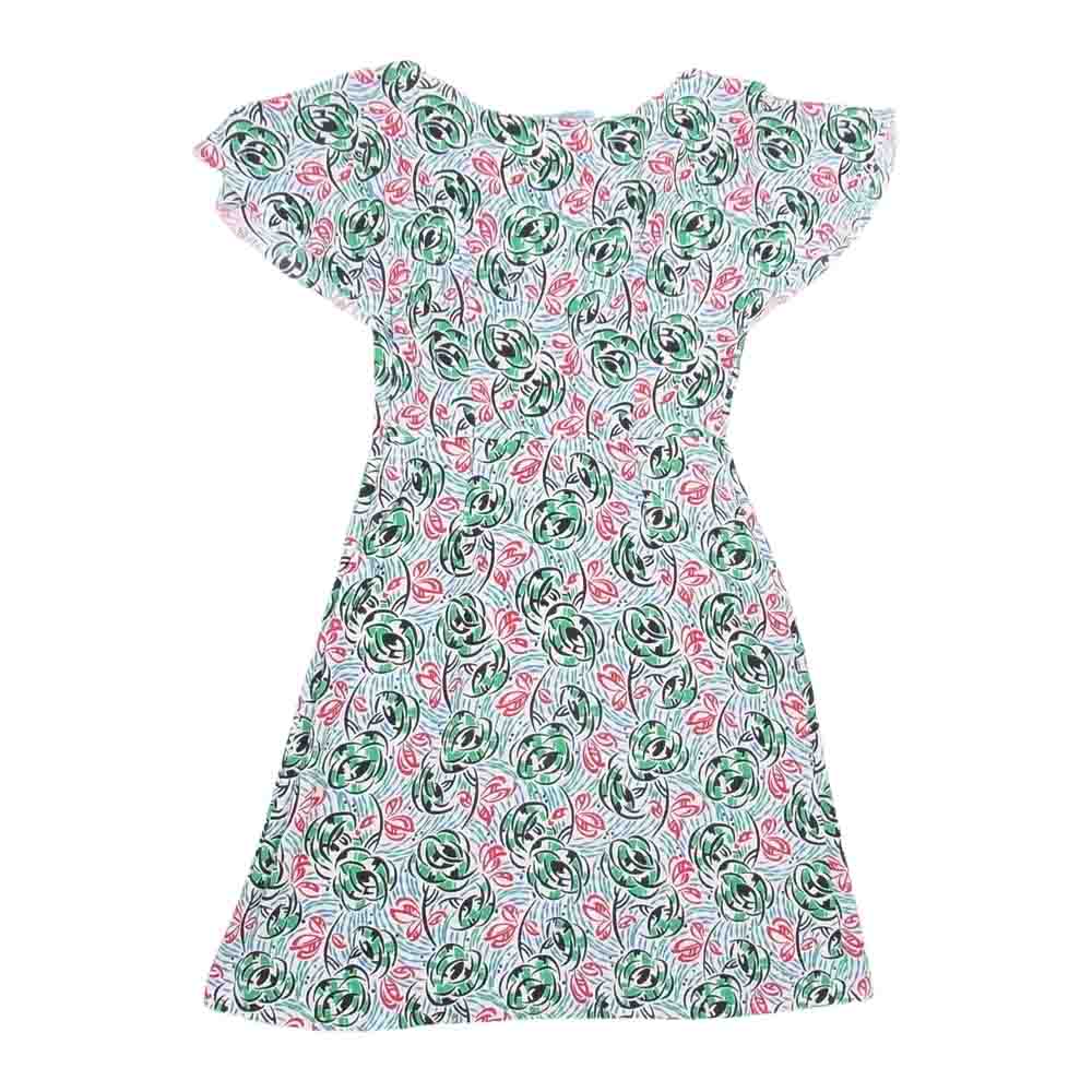 PRADA プラダ フラワー 花柄総柄 フレンチスリーブ ワンピース マルチカラー系 42【中古】