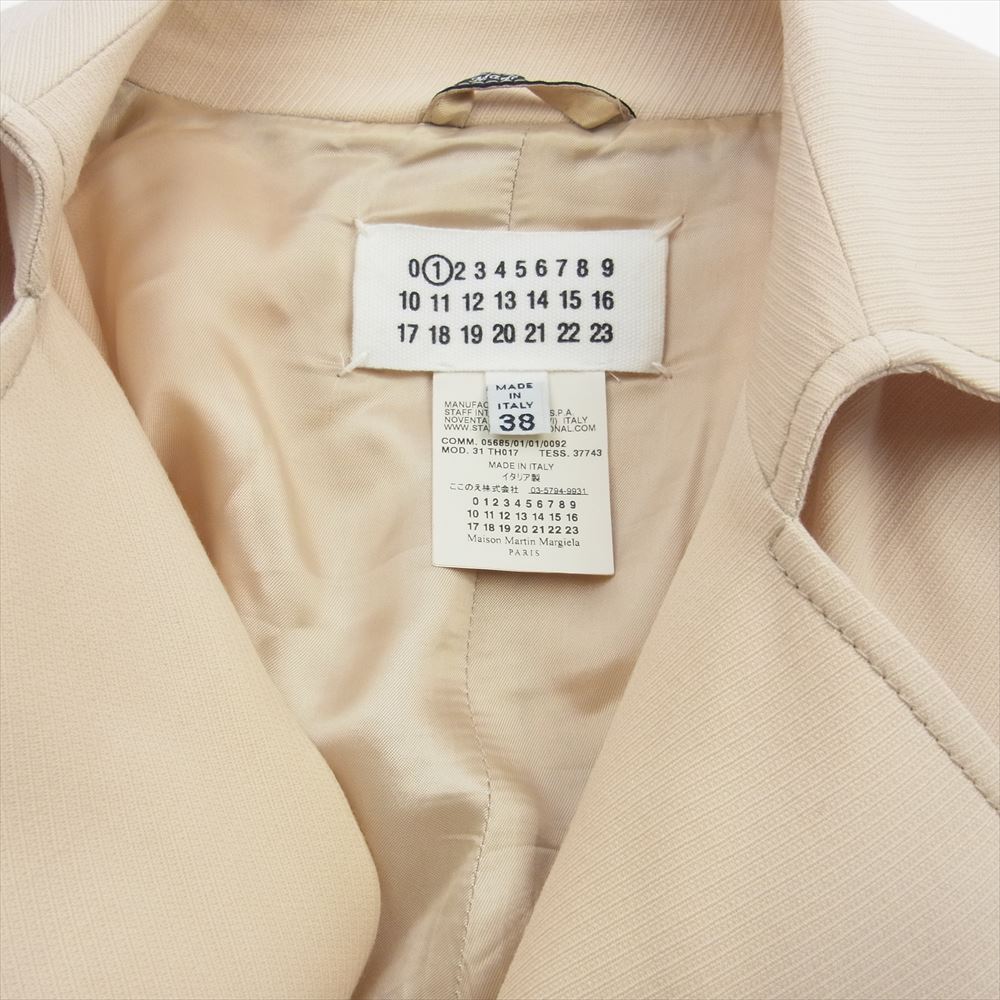 MAISON MARTIN MARGIELA メゾンマルタンマルジェラ ここのえタグ イタリア製 05685 31 TH017 TESS.37743 変形 レイヤード ケープ ジャケット ベージュ系 38【中古】
