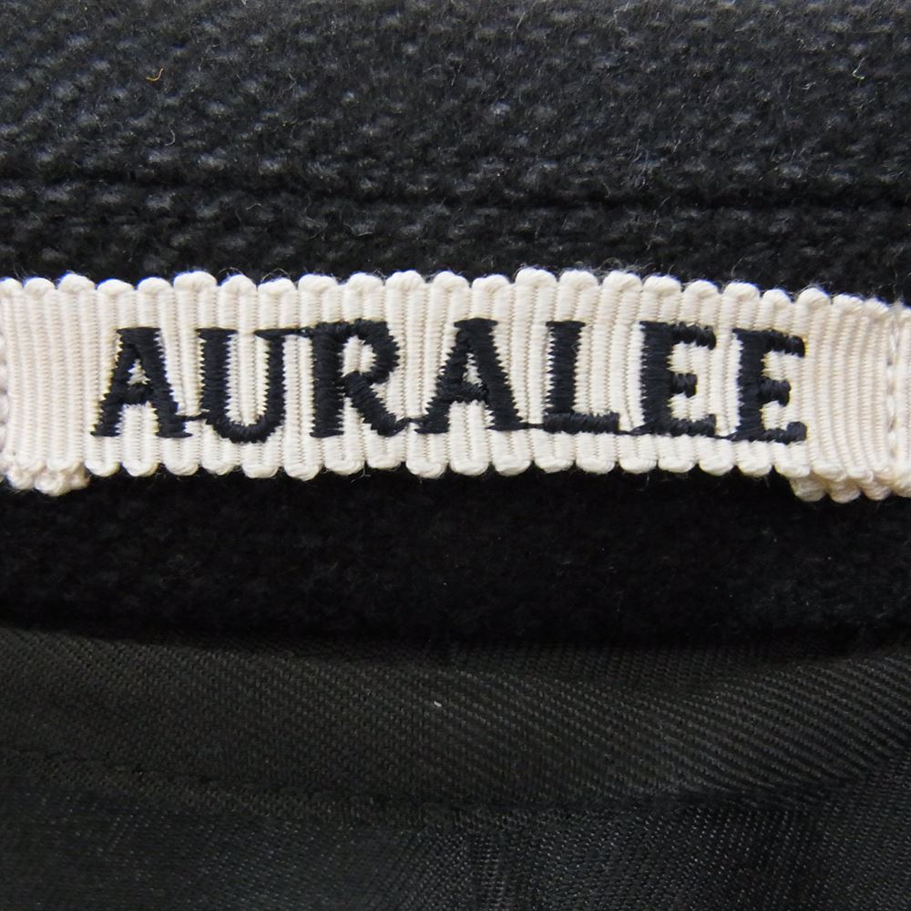 AURALEE オーラリー 19AW A9AJ05SN WOOL SILK MELTON HALF COAT ウール シルク メルトン ハーフコート ブラック系【中古】