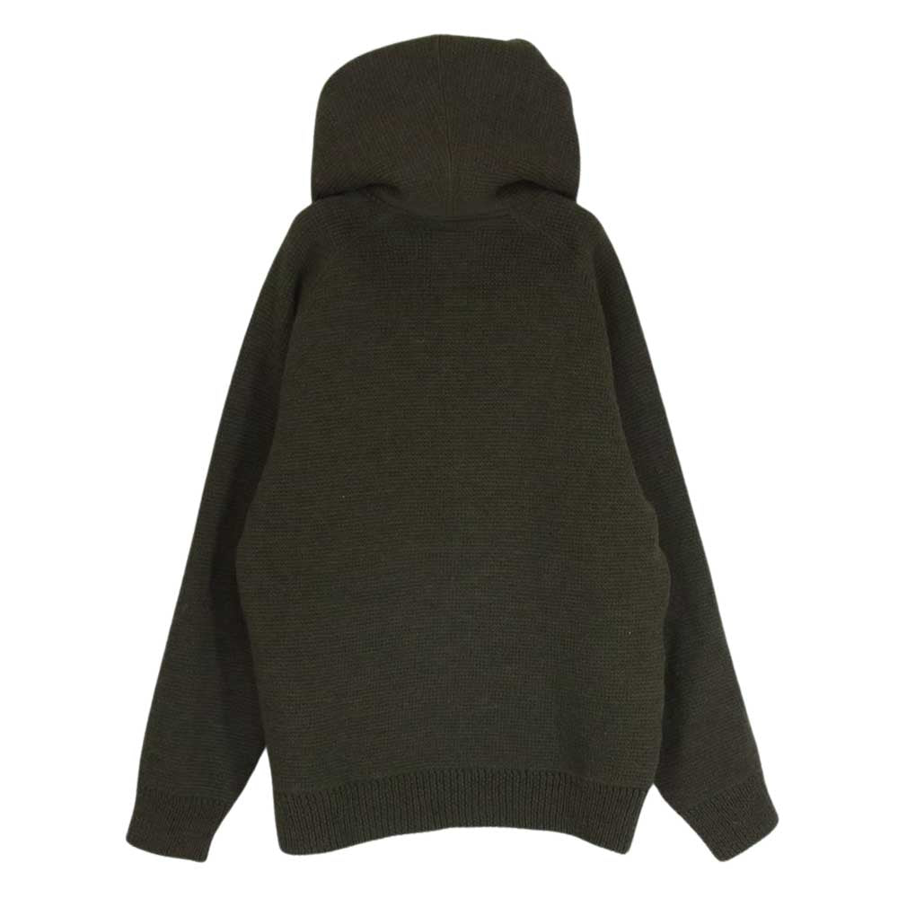 VISVIM ビズビム 15AW 0115205012006 SELMER KNIT HOODIE P.O. ニット プルオーバー パーカー フーディー カーキ系 1【中古】