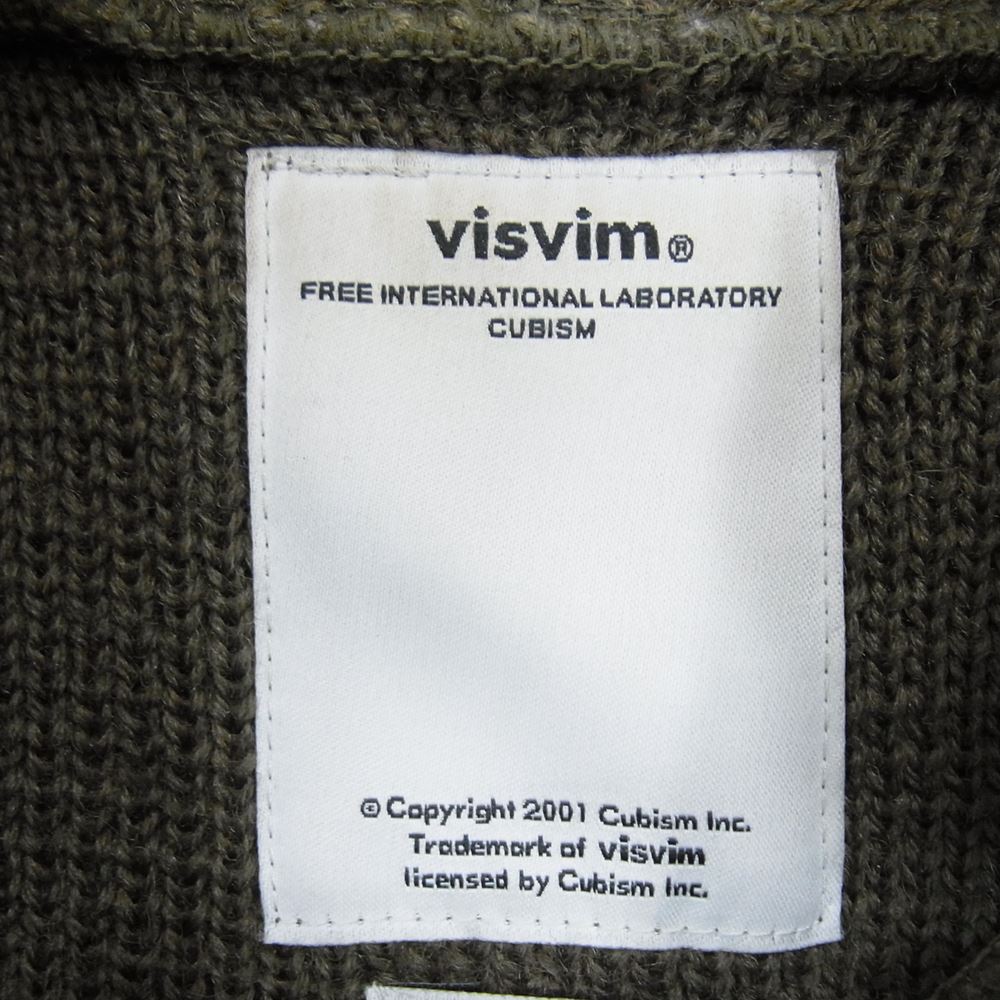 VISVIM ビズビム 15AW 0115205012006 SELMER KNIT HOODIE P.O. ニット プルオーバー パーカー フーディー カーキ系 1【中古】