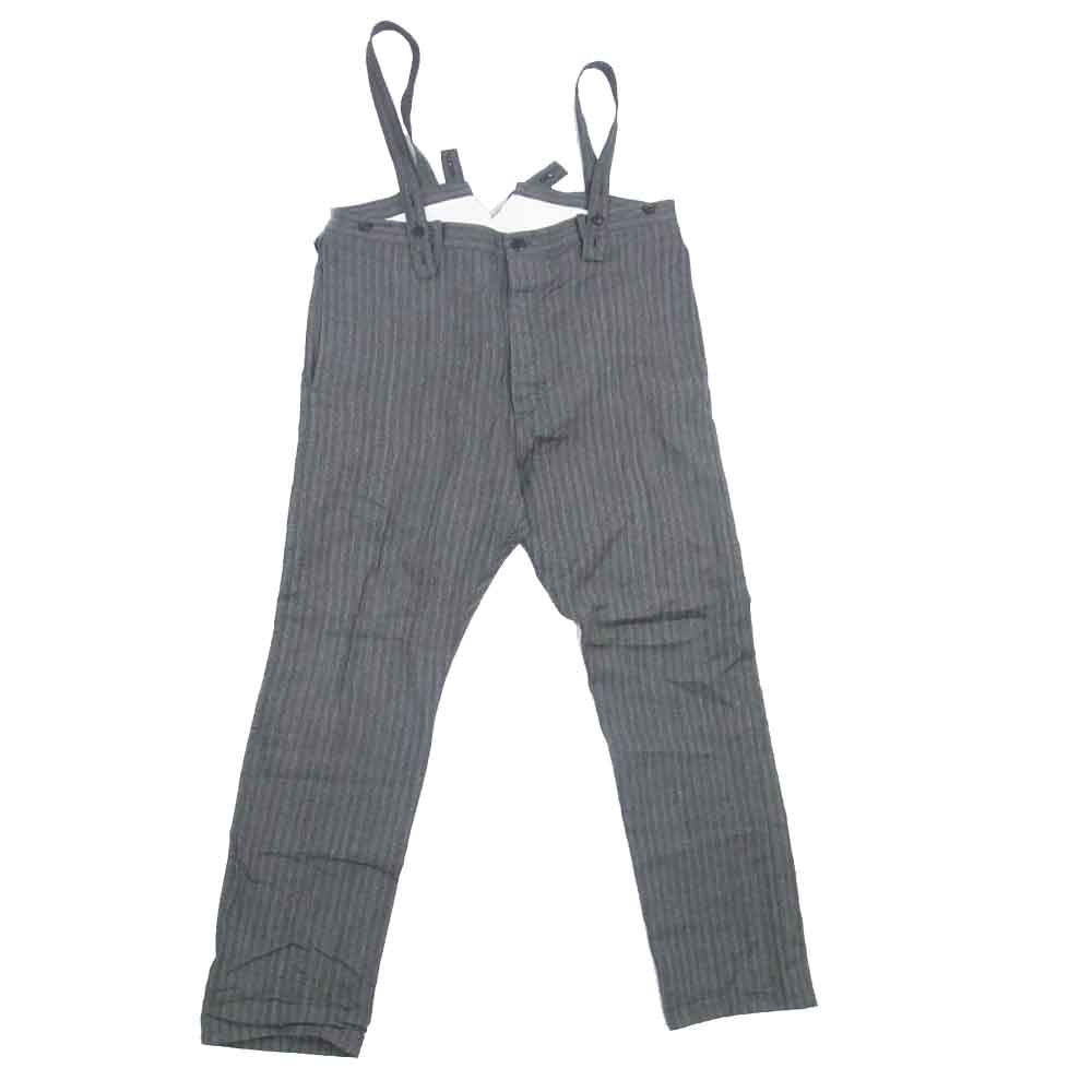 VISVIM ビズビム 21SS 0121105008015 TRAVAILLER BRACES HERRINGBONE サスペンダー トラベラー ヘリンボーン パンツ グレー系 1【中古】