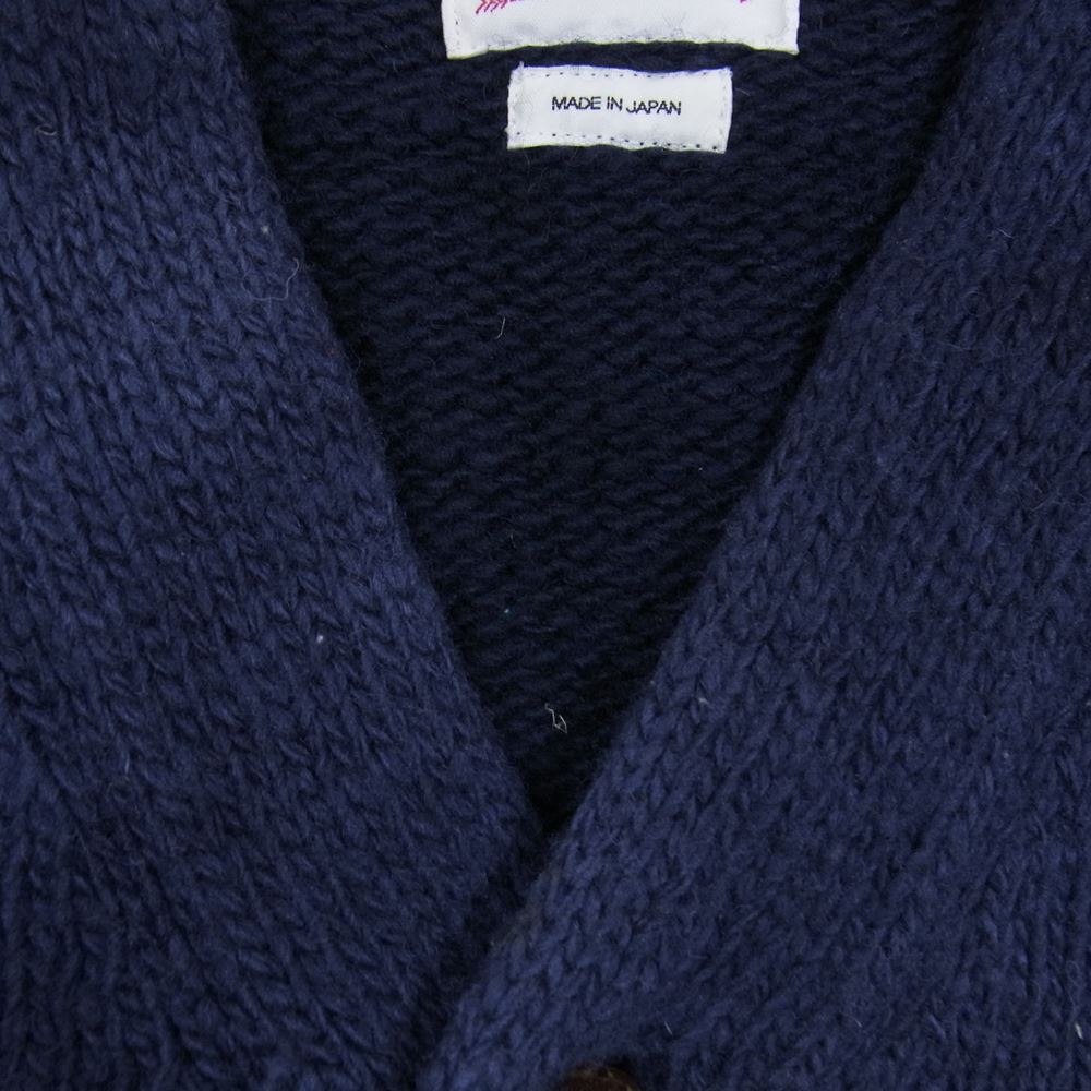 VISVIM ビズビム 18AW 0118205012003 SELMER LONG CARDIGAN UNEVEN DYE 製品染め Vネック カーディガン ニット ネイビー系 1【中古】