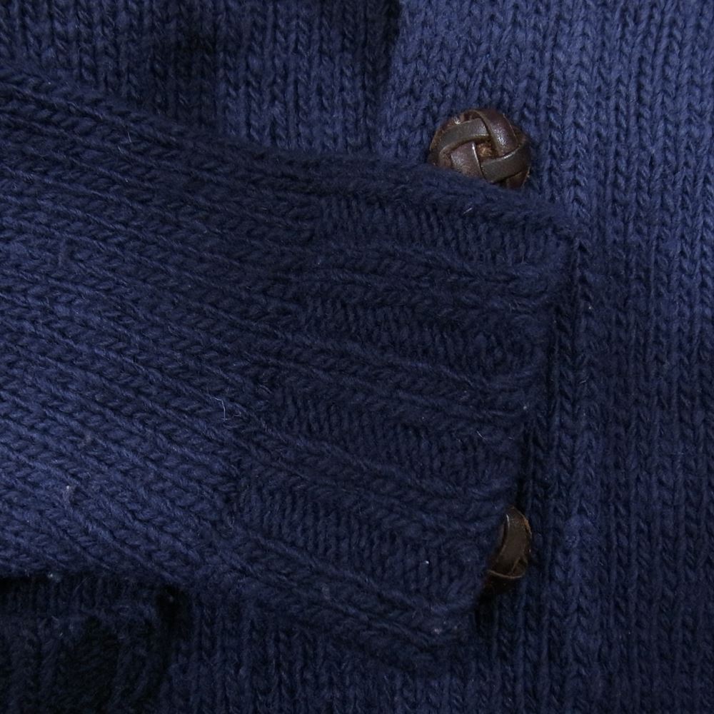 VISVIM ビズビム 18AW 0118205012003 SELMER LONG CARDIGAN UNEVEN DYE 製品染め Vネック カーディガン ニット ネイビー系 1【中古】