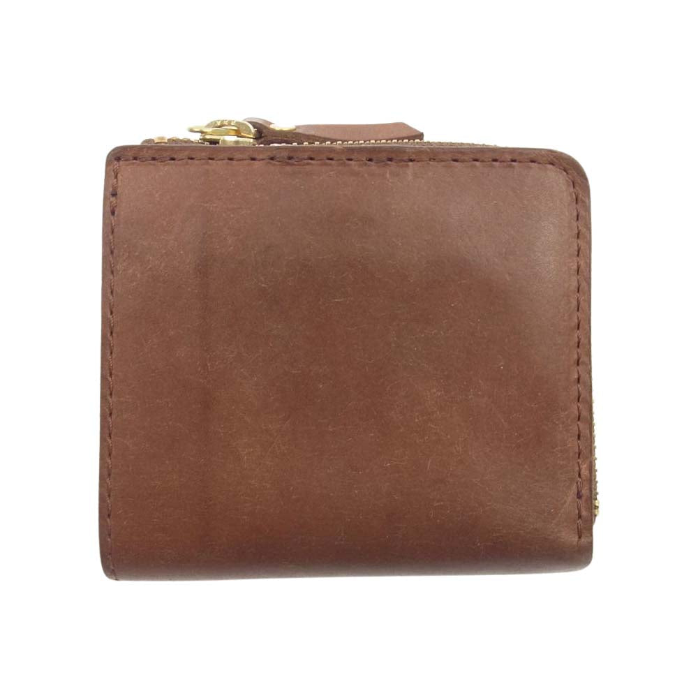 リュウ  L-Zip BOX WALLET L字ファスナー 財布 ライトブラウン系【中古】