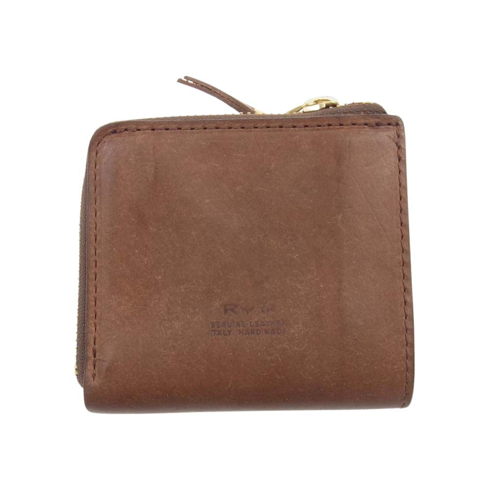 リュウ  L-Zip BOX WALLET L字ファスナー 財布 ライトブラウン系【中古】