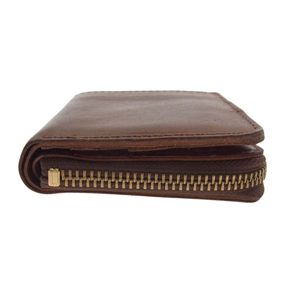 リュウ  L-Zip BOX WALLET L字ファスナー 財布 ライトブラウン系【中古】