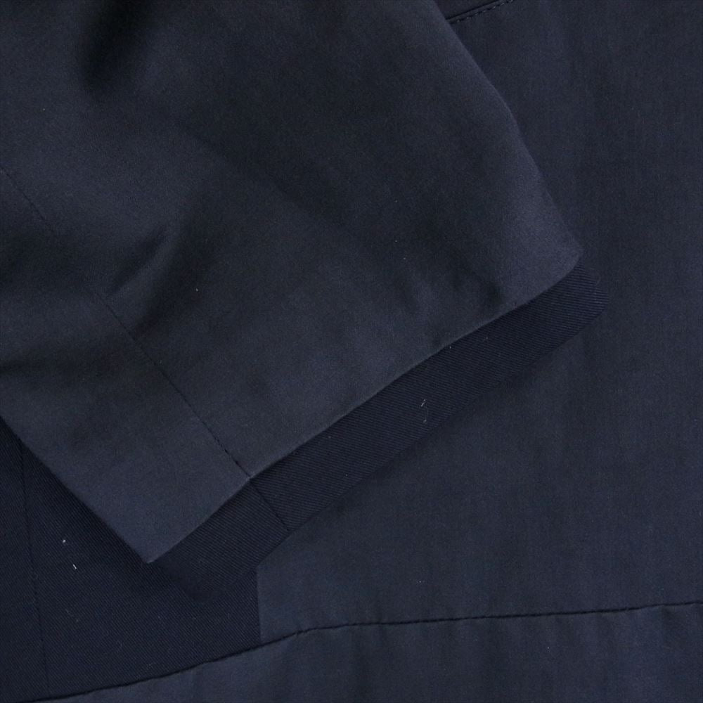 MAISON MARTIN MARGIELA メゾンマルタンマルジェラ 14SS S30AA0055 14ライン REPLICA レプリカ インサイドアウト フロック ダブル ピークドラペル コート ネイビー系 48【中古】