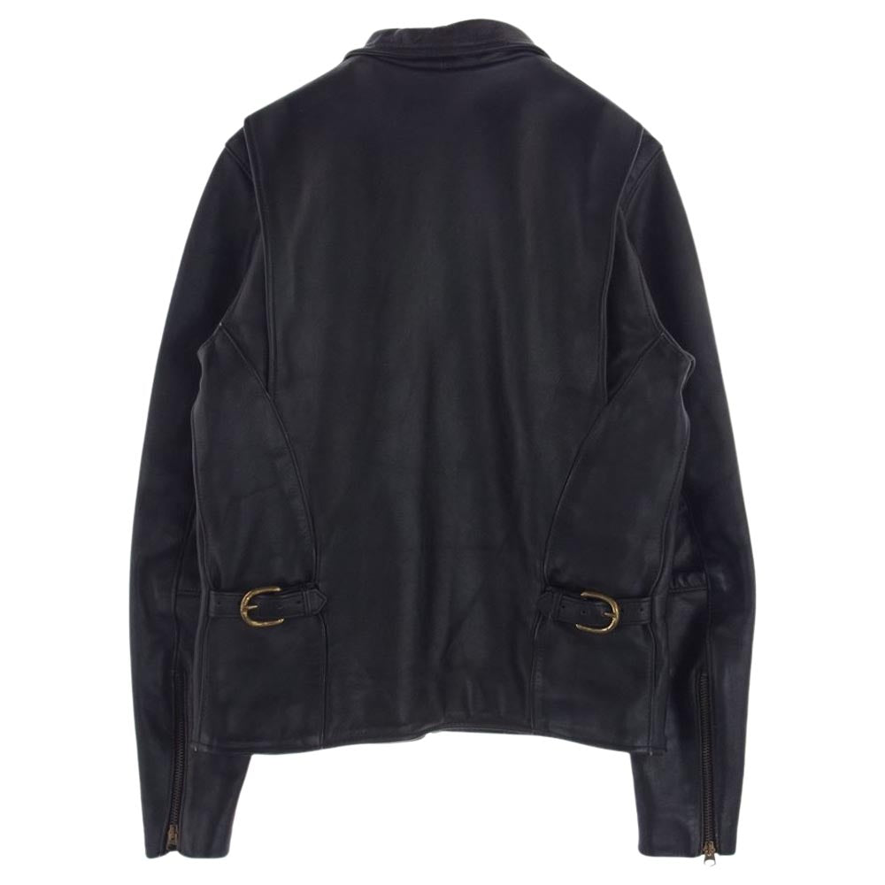VANSON バンソン ENF ENFIELD エンフィールド シングル ライダース ブラック系 36【中古】