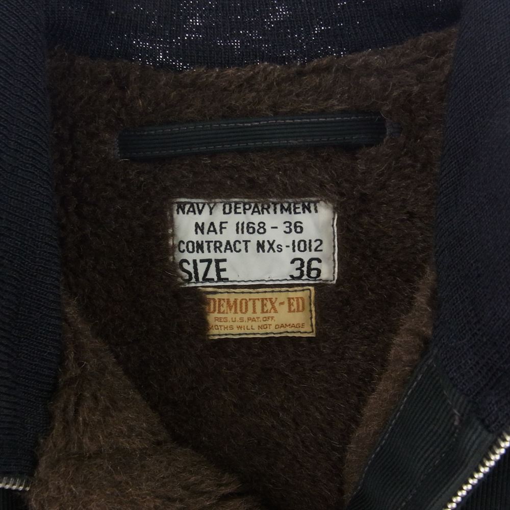 The REAL McCOY'S ザリアルマッコイズ MJ15107  JACKET DECK ZIP  ジップ デッキ ジャケット ブラック系 36【中古】