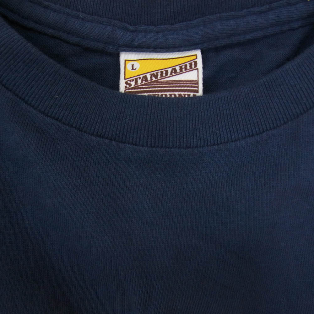 STANDARD CALIFORNIA スタンダードカリフォルニア SD UNITED WE STANDARD T ユナイテッド スタンダード プリント 半袖 Tシャツ ネイビー系 L【美品】【中古】