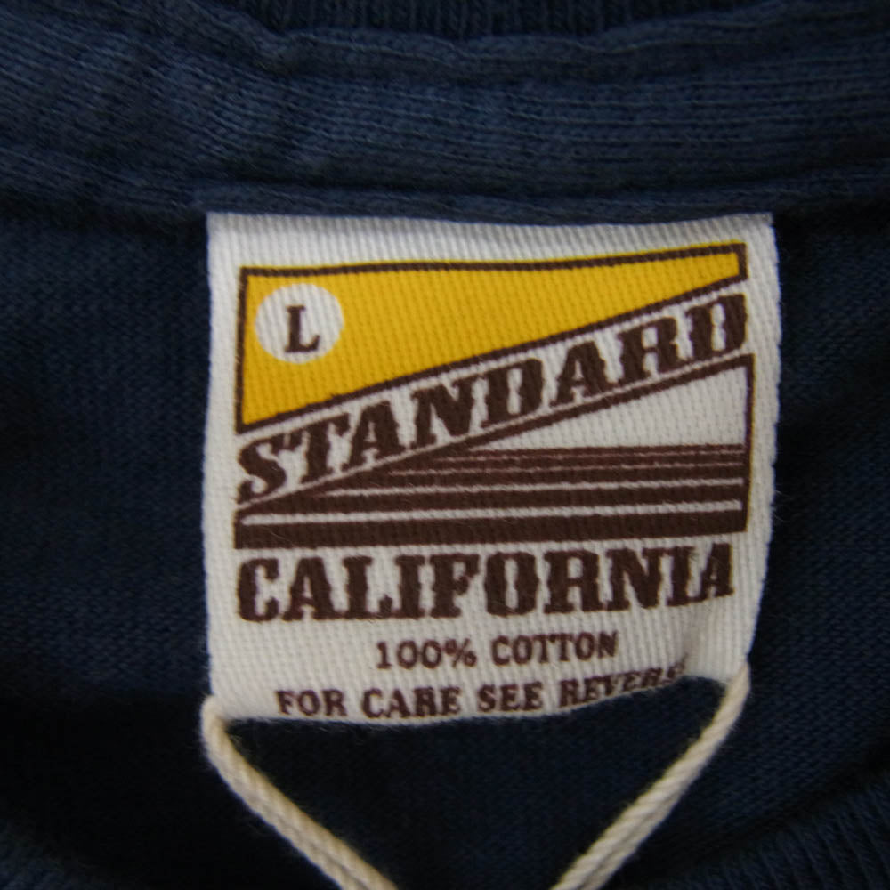 STANDARD CALIFORNIA スタンダードカリフォルニア SD UNITED WE STANDARD T ユナイテッド スタンダード プリント 半袖 Tシャツ ネイビー系 L【美品】【中古】