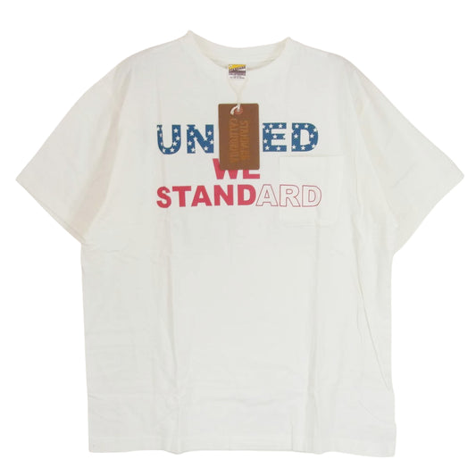 STANDARD CALIFORNIA スタンダードカリフォルニア SD UNITED WE STANDARD T ユナイテッド スタンダード プリント 半袖 Tシャツ ホワイト系 L【美品】【中古】