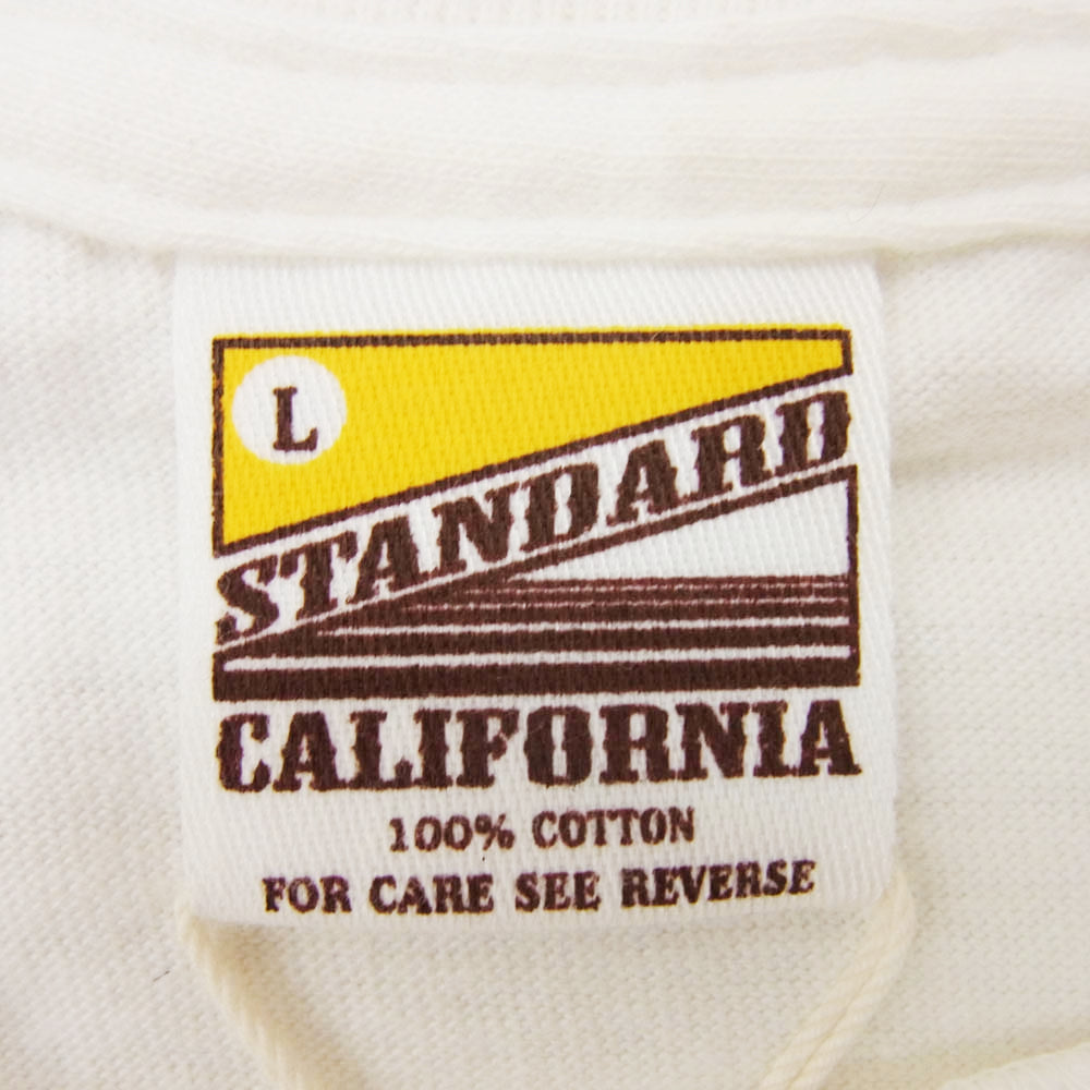 STANDARD CALIFORNIA スタンダードカリフォルニア SD UNITED WE STANDARD T ユナイテッド スタンダード プリント 半袖 Tシャツ ホワイト系 L【美品】【中古】