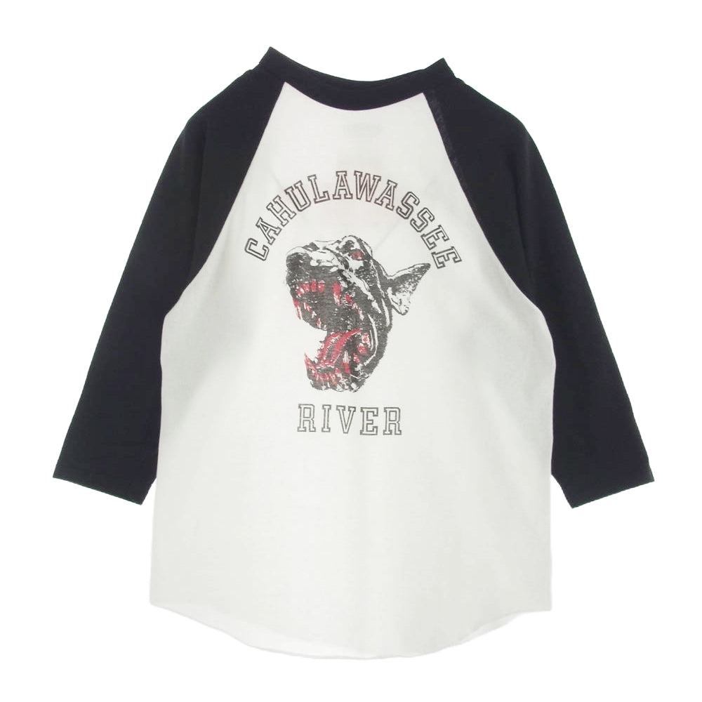 TENDERLOIN テンダーロイン RAGLAN 3/4 MD 七分袖 ラグラン カットソー ブラック系 ホワイト系 M【中古】