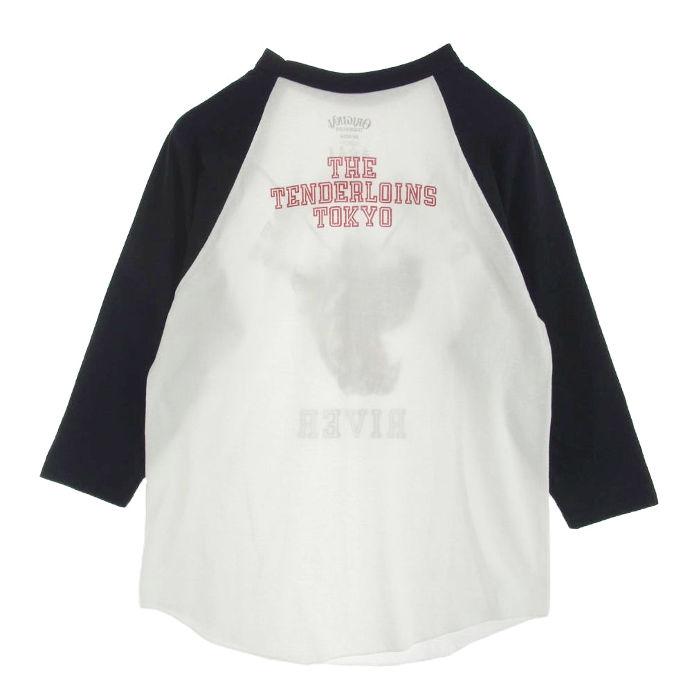 TENDERLOIN テンダーロイン RAGLAN 3/4 MD 七分袖 ラグラン カットソー ブラック系 ホワイト系 M【中古】