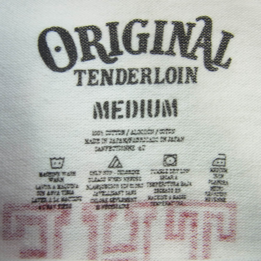 TENDERLOIN テンダーロイン RAGLAN 3/4 MD 七分袖 ラグラン カットソー ブラック系 ホワイト系 M【中古】