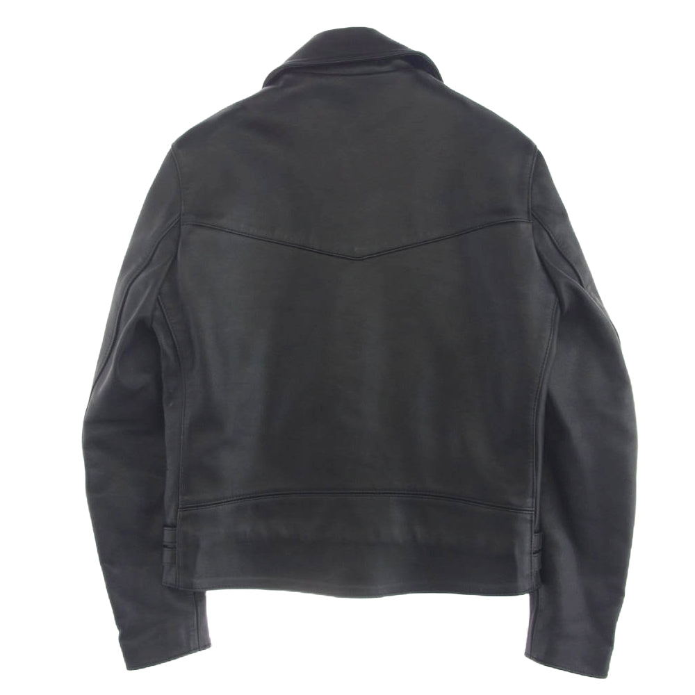 Lewis Leathers ルイスレザー CYCLONE サイクロン タイトフィット カウレザー ダブル ライダース ジャケット ブラック系 40【中古】