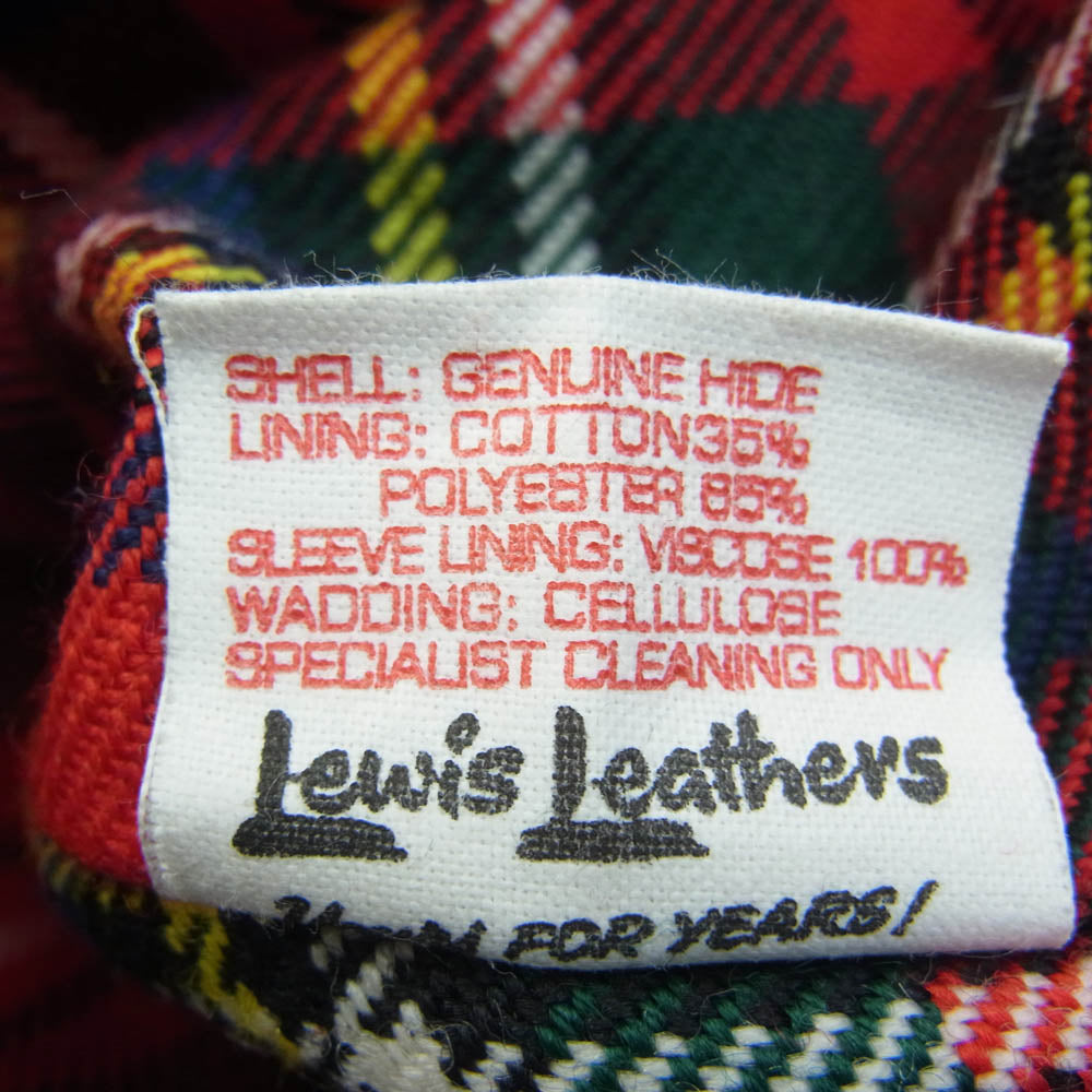 Lewis Leathers ルイスレザー CYCLONE サイクロン タイトフィット カウレザー ダブル ライダース ジャケット ブラック系 40【中古】