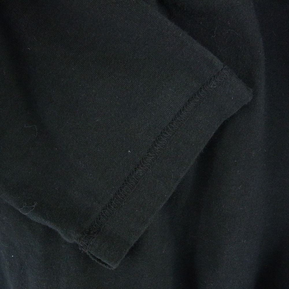 COMME des GARCONS HOMME コムデギャルソンオム AD2007 HT-T034 ヨーク切替 バイアスストライプ 長袖 ポロシャツ ブラック系 XS【中古】