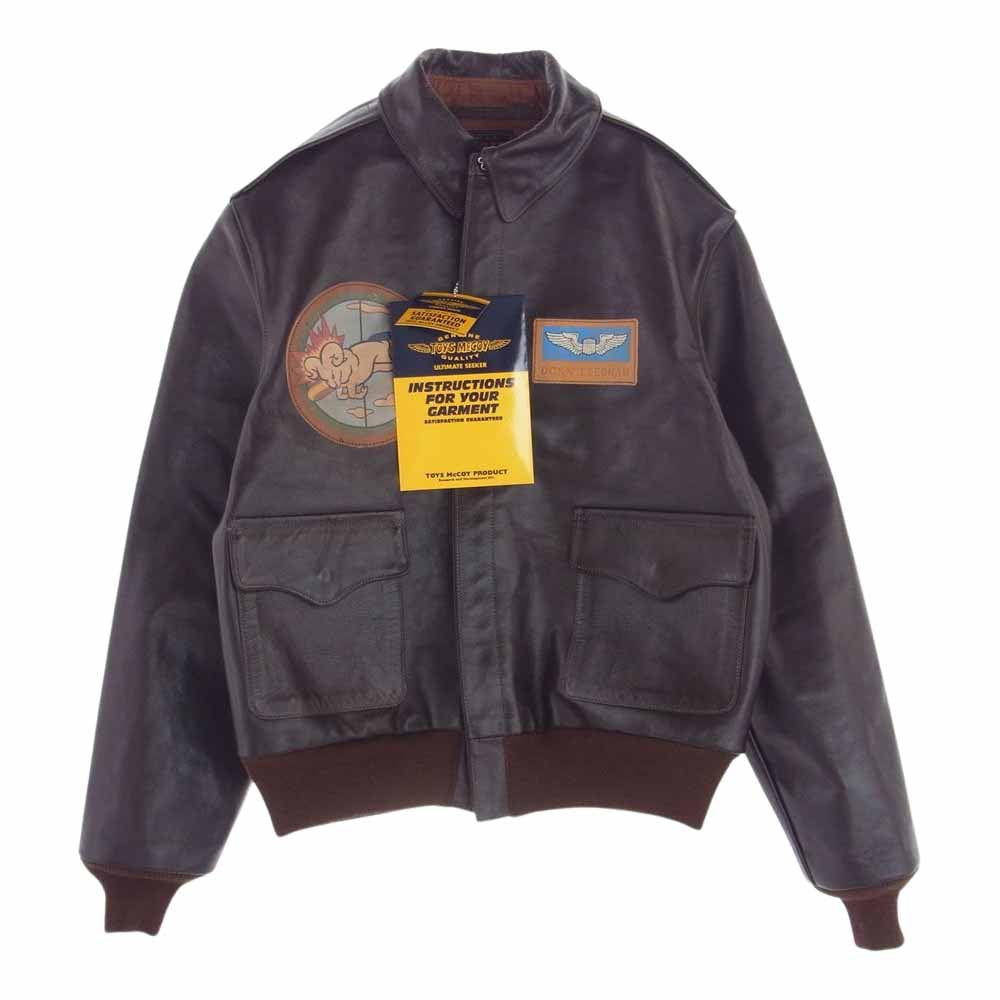 TOY'S McCOY トイズマッコイ TMJ2324 TYPE A-2 ROUGH WEAR CLOTHING CO. 8TH AIR FORCE Dona ラフウェアクロージング レザー ホースハイド フライト ジャケット ダークブラウン系 color:051 40【新古品】【未使用】【中古】