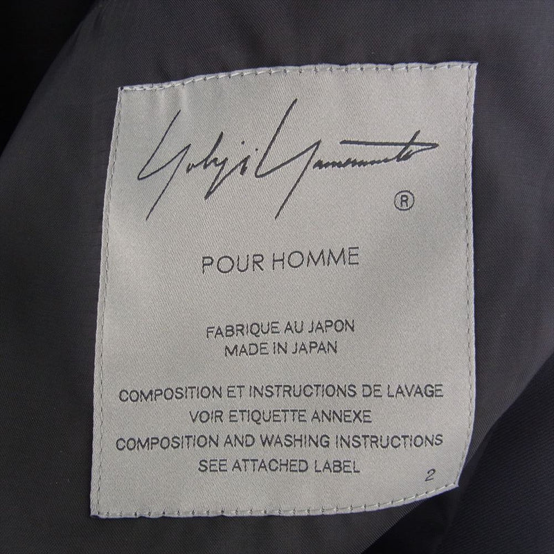 Yohji Yamamoto POUR HOMME ヨウジヤマモトプールオム 22AW HE-J07-802 ボブ・ディラン メッセージ切替 テーラードジャケット ブラック系 2（S）【中古】