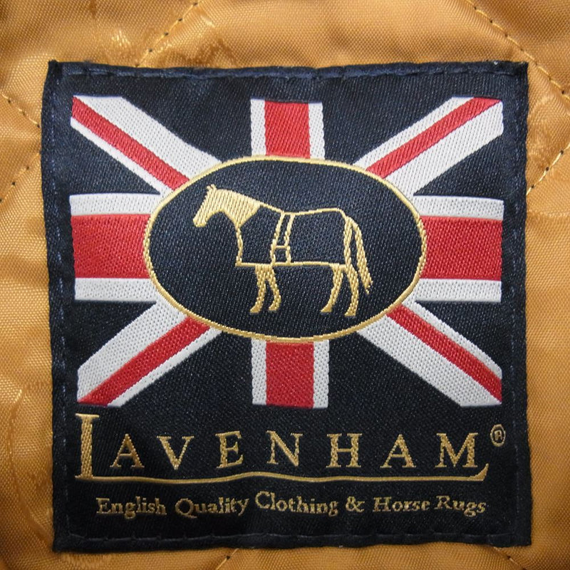 LAVENHAM ラベンハム CO10 2YA 英国製 フード付き 中綿キルティング ジャケット ネイビー系 34【中古】