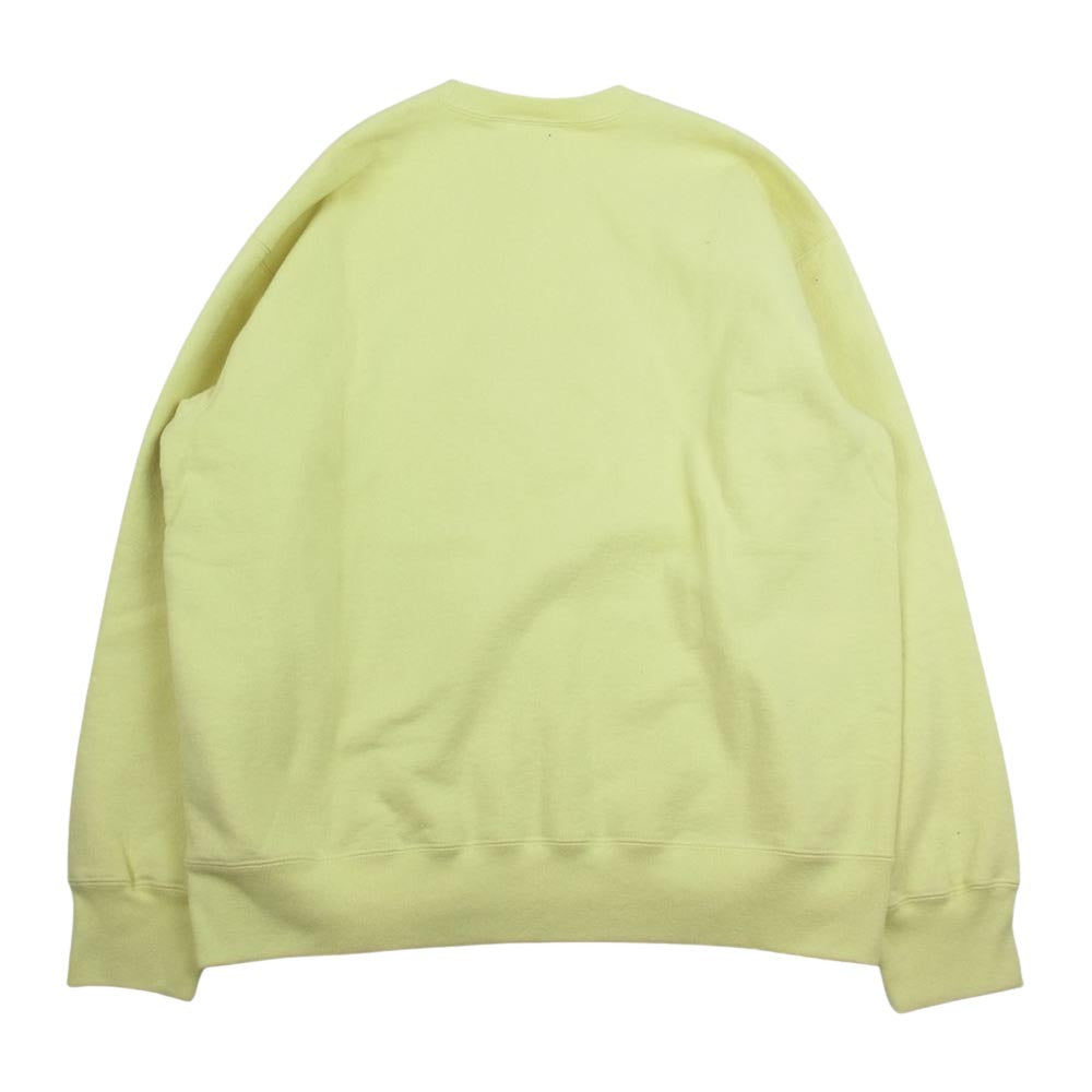 Supreme シュプリーム 22AW Box Logo Crewneck Pale Yellow ボックスロゴ クルーネック スウェット ペールイエロー イエロー系 L【美品】【中古】