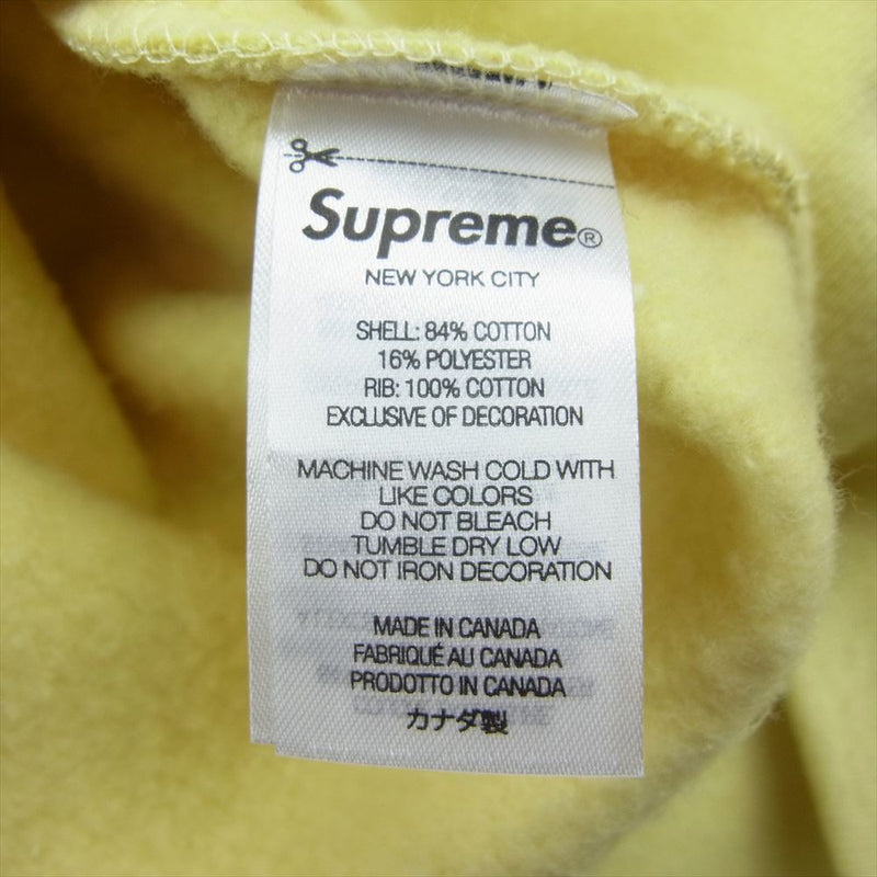 Supreme シュプリーム 22AW Box Logo Crewneck Pale Yellow ボックスロゴ クルーネック スウェット ペールイエロー イエロー系 L【美品】【中古】