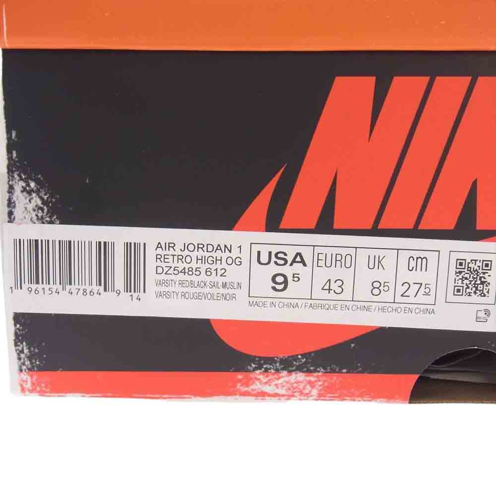 NIKE ナイキ DZ5485-612 Air Jordan 1 High OG Lost & Found Chicago エアジョーダン1 ハイ OG ロスト & ファウンド シカゴ スニーカー レッド系 27.5cm【極上美品】【中古】