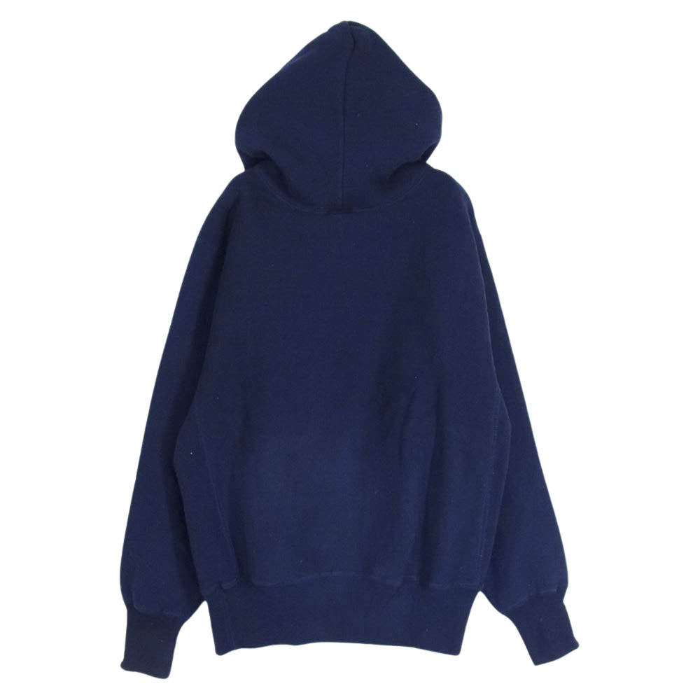 Champion チャンピオン ヴィンテージ 90s USA製 刺繍タグ 目有 リバースウィーブ スウェット パーカー ネイビー系 M【中古】