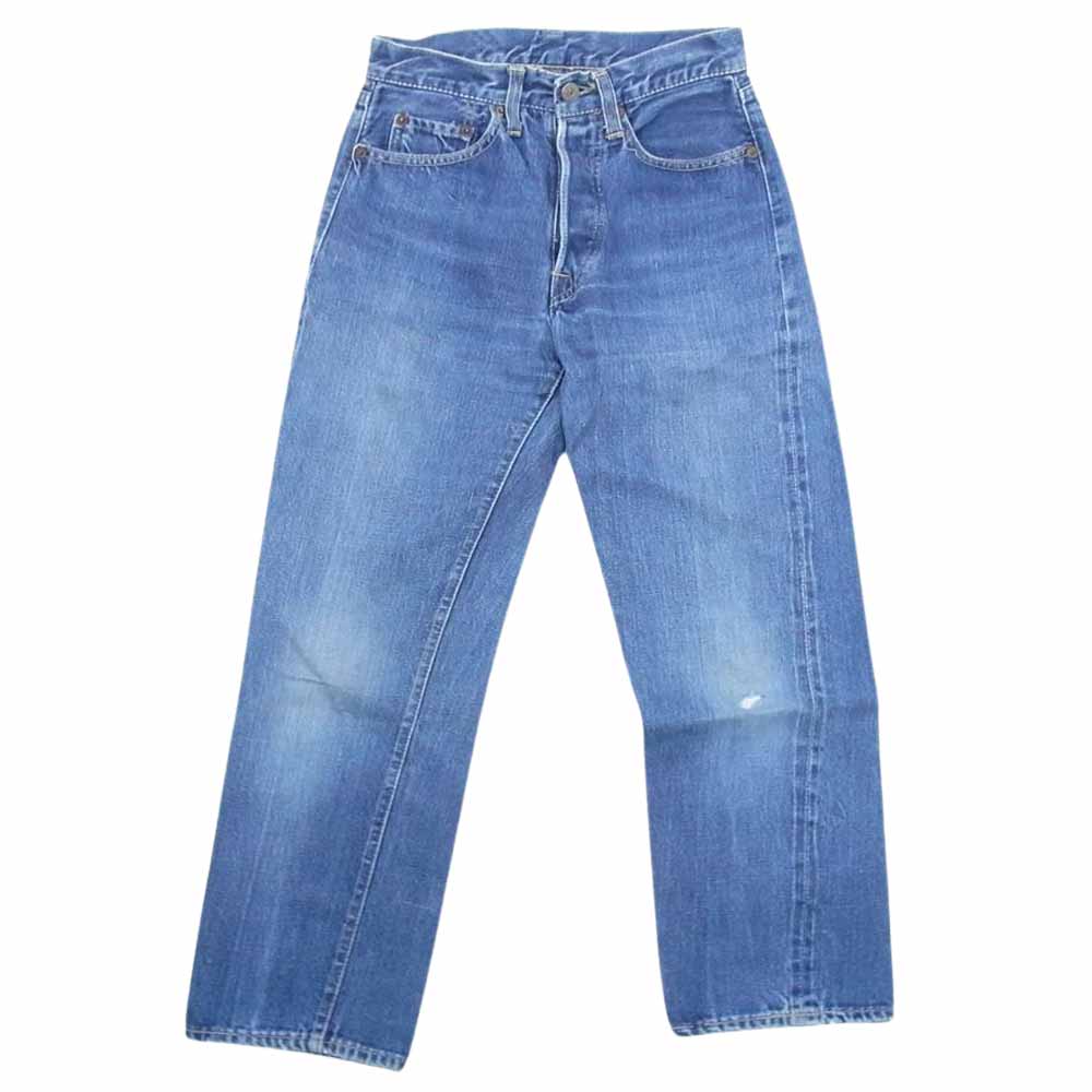 Levi's リーバイス ヴィンテージ オリジナル 501 Big E ボタン裏刻印8 フライボタン3 前股ズレカン デニム パンツ インディゴブルー系 W25インチ程度【中古】