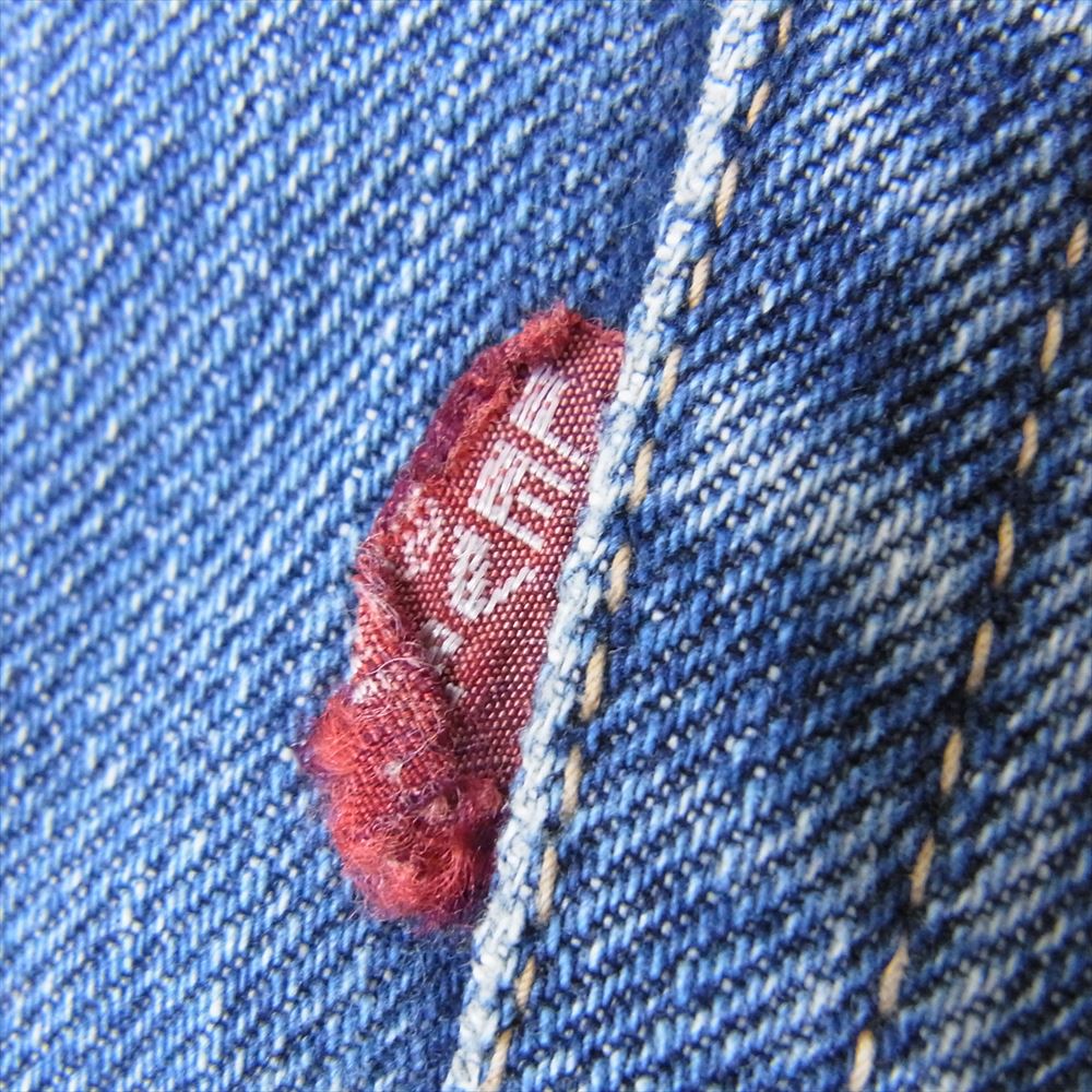 Levi's リーバイス ヴィンテージ オリジナル 501 Big E ボタン裏刻印8 フライボタン3 前股ズレカン デニム パンツ インディゴブルー系 W25インチ程度【中古】