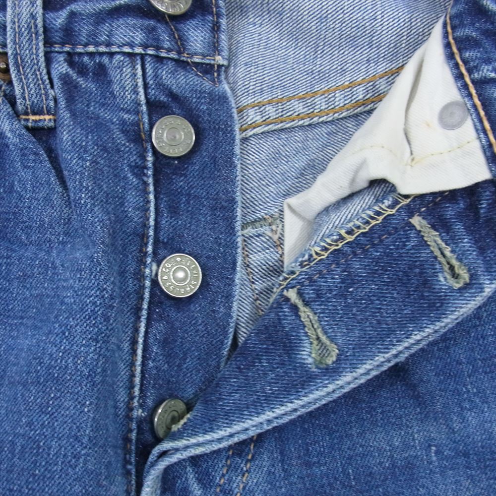 Levi's リーバイス ヴィンテージ オリジナル 501 Big E ボタン裏刻印8 フライボタン3 前股ズレカン デニム パンツ インディゴブルー系 W25インチ程度【中古】