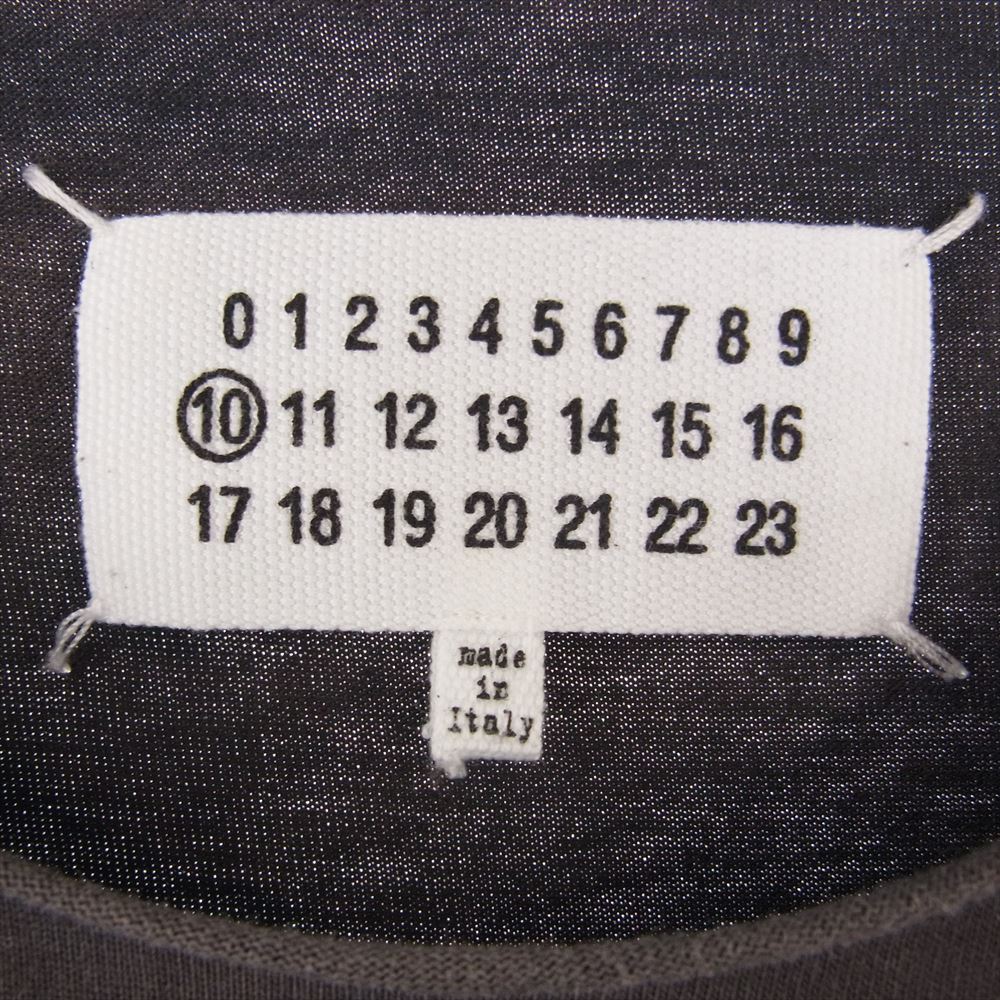 MAISON MARGIELA メゾンマルジェラ 22SS S50GC0668 S23883 10ライン ガーメントダイ オーバーサイズ カットオフ 半袖 Tシャツ ブラック系 XS【中古】
