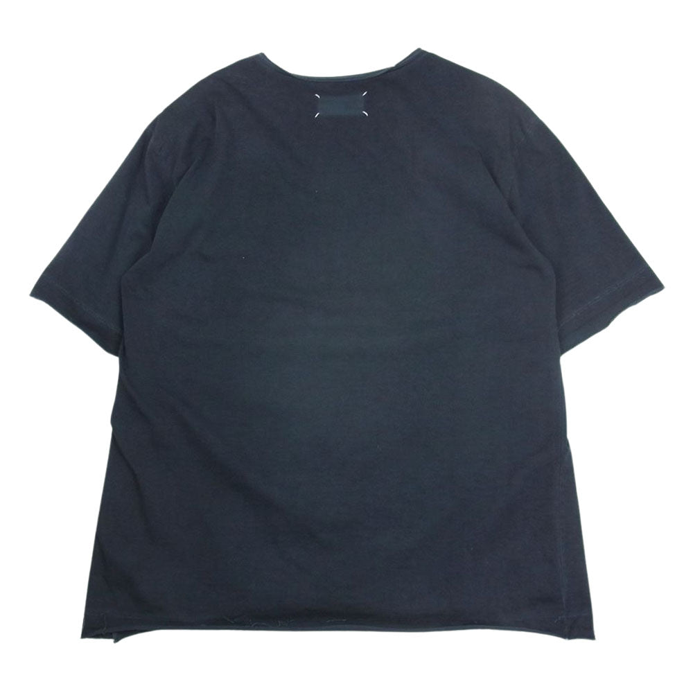 MAISON MARGIELA メゾンマルジェラ 22SS S50GC0668 S23883 10ライン ガーメントダイ オーバーサイズ カットオフ 半袖 Tシャツ ブラック系 XS【中古】